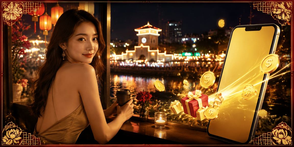 Người chơi TP.HCM sử dụng điện thoại trải nghiệm casino online bên ly cà phê
